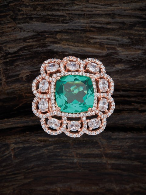 Kushal's Fashion Jewellery Women Rose Gold-Plated Green CZ-Studded Handcrafted Adjustable Ring
Kushal's Fashion Jewellery Women Rose Gold-Plated Green CZ-Studded Handcrafted Adjustable Ring