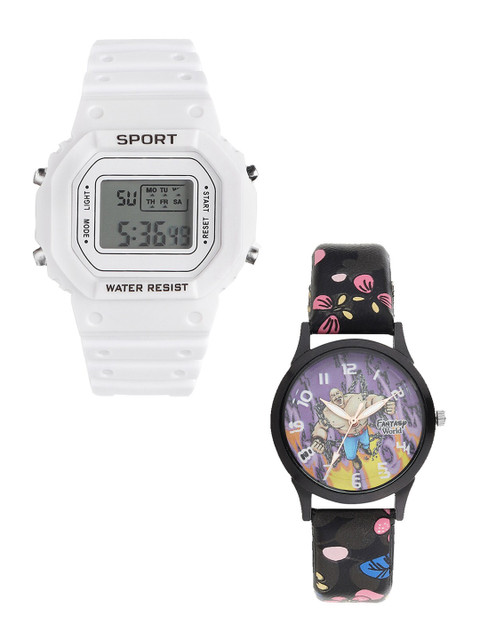 Fantasy World Unisex Kids Grey Dial & White Straps Digital Watch FW-198A-WH-014-CH-BK1
Fantasy World Unisex Kids Grey Dial & White Straps Digital Watch FW-198A-WH-014-CH-BK1