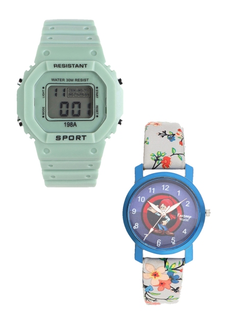 Fantasy World Unisex Kids Grey Dial & Green Straps Digital Watch FW-198A-GR-013-CH-BL1
Fantasy World Unisex Kids Grey Dial & Green Straps Digital Watch FW-198A-GR-013-CH-BL1
