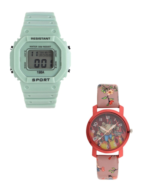 Fantasy World Unisex Kids Grey Printed Dial & Green Textured Straps Digital Watch FW-198A-GR-012-CH-RD1
Fantasy World Unisex Kids Grey Printed Dial & Green Textured Straps Digital Watch FW-198A-GR-012-CH-RD1