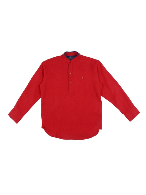 Gini and Jony Boys Red Casual Shirt