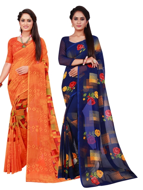 Florence Women Orange Sarees