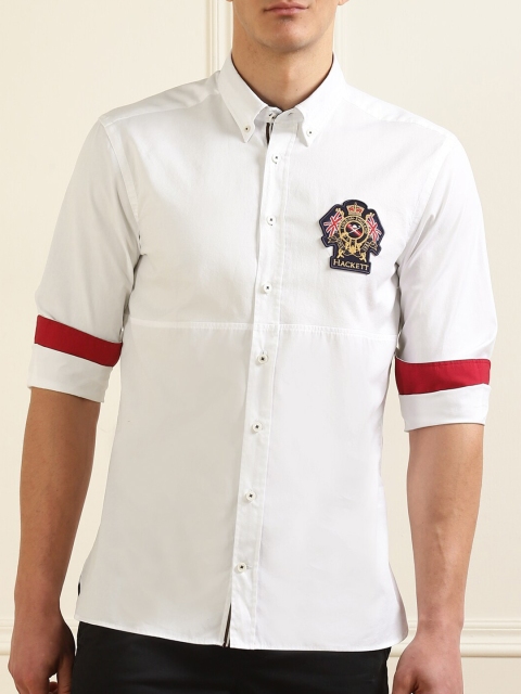 HACKETT LONDON Men White Casual Shirt