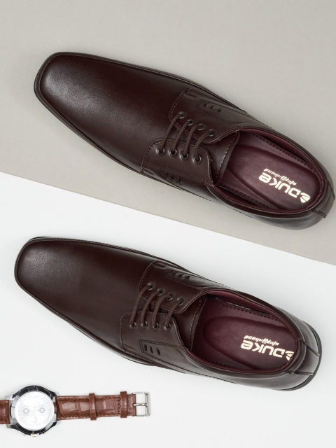 Duke Men Brown Solid Formal Shoes