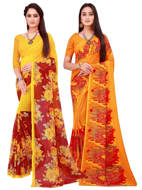 Florence Women Orange Sarees