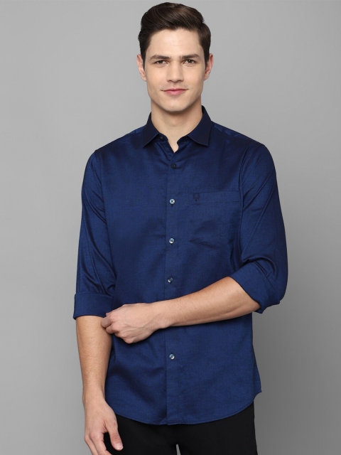Allen Solly Men Navy Blue Slim Fit Casual Shirt