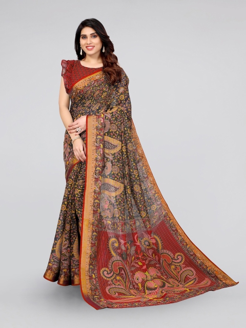 MIRCHI FASHION Women Black Sarees