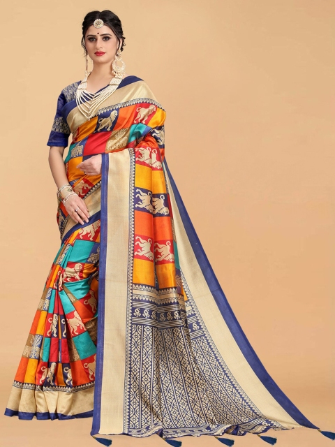 DIVASTRI Women Blue Sarees
