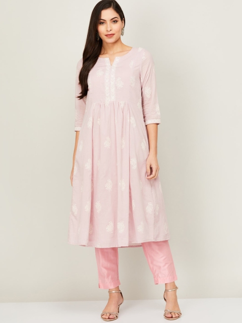Melange by Lifestyle Women Pink Ethnic Motifs Embroidered Keyhole Neck Thread Work Anarkali Kurta
Melange by Lifestyle Women Pink Ethnic Motifs Embroidered Keyhole Neck Thread Work Anarkali Kurta