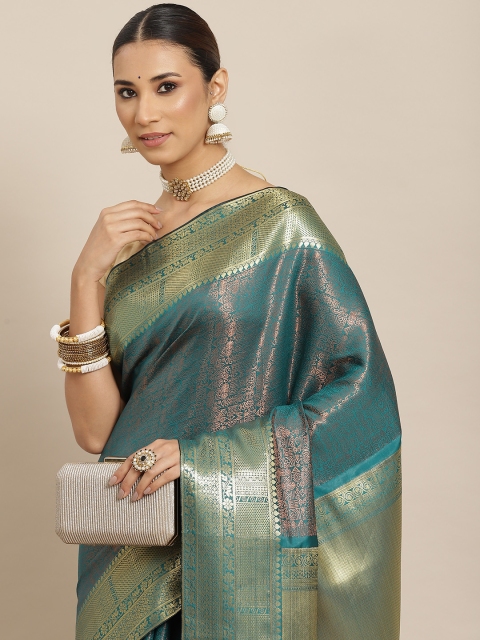 Havida Sarees Turquoise Blue Woven Design Zari Border Kanjeevaram Saree with Blouse Piece
Havida Sarees Turquoise Blue Woven Design Zari Border Kanjeevaram Saree with Blouse Piece