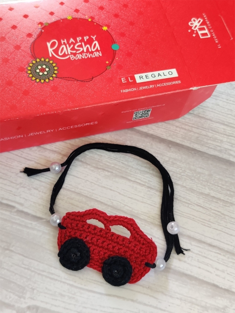 EL REGALO Boys Red Car Thread Rakhi With Roli Chawal, Chocolate & Raksha Bandhan Greeting Card
EL REGALO Boys Red Car Thread Rakhi With Roli Chawal, Chocolate & Raksha Bandhan Greeting Card