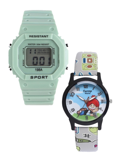 Fantasy World Unisex Kids Grey Dial & Green Straps Digital Watch FW-198A-GR-022-CH-BK5
Fantasy World Unisex Kids Grey Dial & Green Straps Digital Watch FW-198A-GR-022-CH-BK5