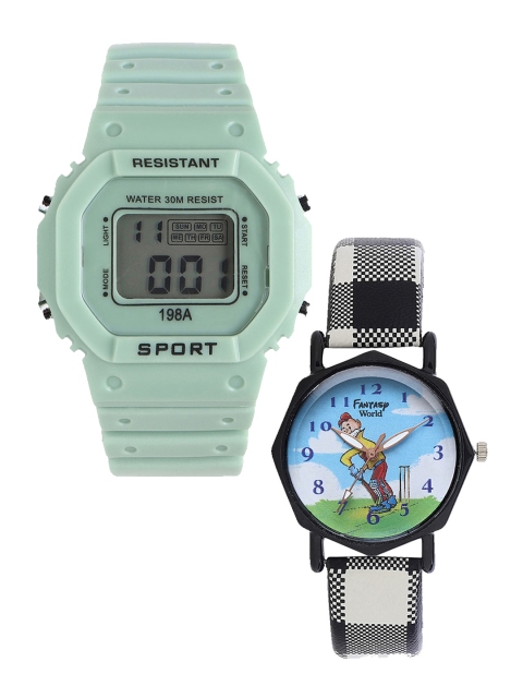 Fantasy World Unisex Kids Grey Dial & Green Bracelet Style Straps Analogue Watch FW-198A-GR-022-CH-BK6
Fantasy World Unisex Kids Grey Dial & Green Bracelet Style Straps Analogue Watch FW-198A-GR-022-CH-BK6