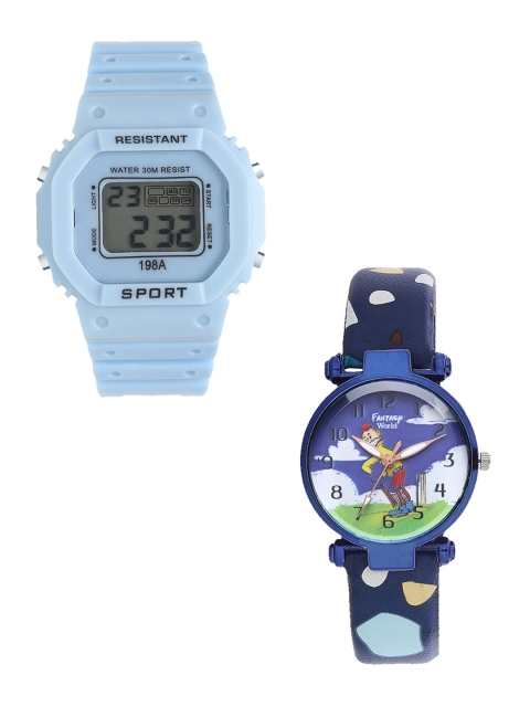 Fantasy World Unisex Kids Grey Skeleton Dial & Blue Textured Straps Analogue and Digital Watch
Fantasy World Unisex Kids Grey Skeleton Dial & Blue Textured Straps Analogue and Digital Watch