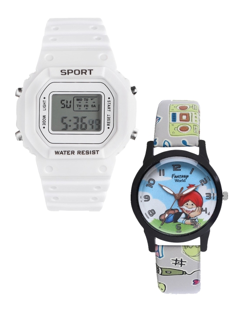 Fantasy World Unisex Kids Grey Dial & White Bracelet Style Straps Digital Watch FW-198A-WH-022-CH-BK5
Fantasy World Unisex Kids Grey Dial & White Bracelet Style Straps Digital Watch FW-198A-WH-022-CH-BK5