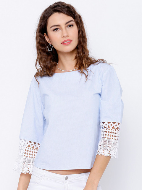 Tokyo Talkies Blue Striped Pure Cotton Top
Tokyo Talkies Blue Striped Pure Cotton Top