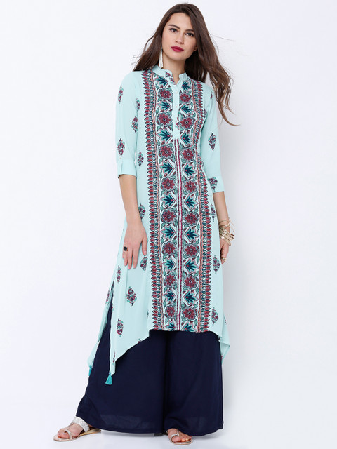 Vishudh Women Blue Printed Straight Kurta
Vishudh Women Blue Printed Straight Kurta