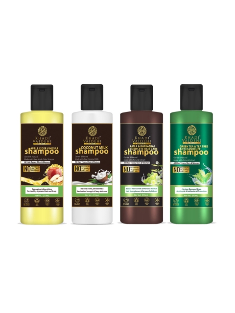 Khadi Vaidehi Set of 4 Amla Bhringraj & Coconut Milk, Apple Cider Vinegar, Green Tea Hair Repair Solution Shampoo 840 ml, Multi
Khadi Vaidehi Set of 4 Amla Bhringraj & Coconut Milk, Apple Cider Vinegar, Green Tea Hair Repair Solution Shampoo 840 ml, Multi