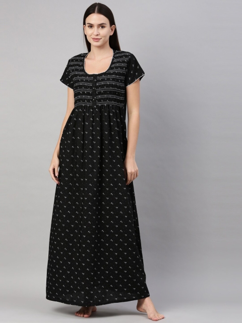 GOLDSTROMS Green Printed Maxi Nightdress