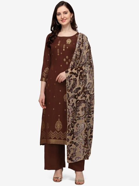 Jansi Women Brown Ethnic Motifs Printed Layered Kurti with Trousers & With Dupatta
Jansi Women Brown Ethnic Motifs Printed Layered Kurti with Trousers & With Dupatta