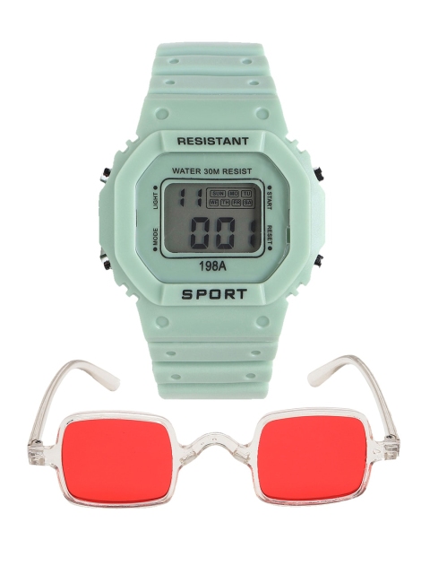 Fantasy World Unisex Kids Grey Dial & Green Bracelet Style Straps Digital Multi Function Watch
Fantasy World Unisex Kids Grey Dial & Green Bracelet Style Straps Digital Multi Function Watch
