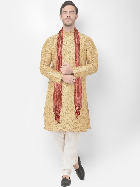 SG LEMAN Men Beige Ethnic Motifs Embroidered Raw Silk Kurta with Churidar & With Dupatta
SG LEMAN Men Beige Ethnic Motifs Embroidered Raw Silk Kurta with Churidar & With Dupatta