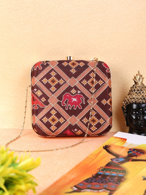 TRINK Women Multi Clutches, Brown