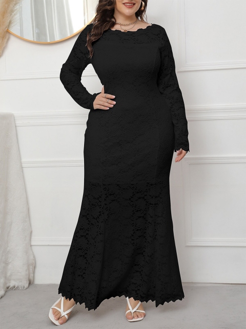 URBANIC Black Maxi Dress
