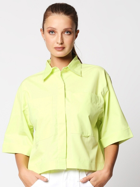Remanika Women Green Comfort Casual Shirt