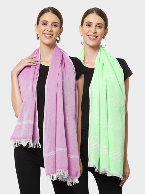 KLOTTHE Women Multi Stoles, Purple