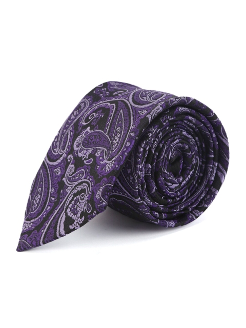 ELLIS Men Purple & Grey Broad Tie