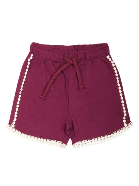 JusCubs Girls Maroon Cycling Shorts