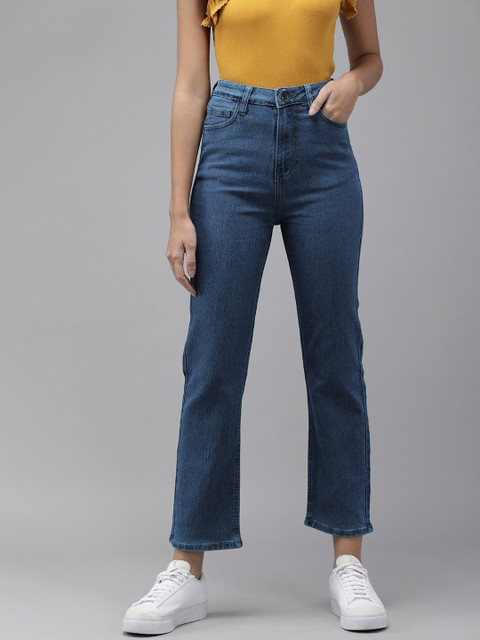 The Roadster Lifestyle Co Women Blue Straight Fit Mid-Rise Light Fade Stretchable Jeans 
The Roadster Lifestyle Co Women Blue Straight Fit Mid-Rise Light Fade Stretchable Jeans