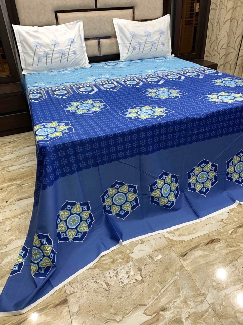 Pure Decor Unisex Blue Bedsheets
