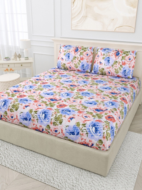 BOMBAY DYEING Unisex Multi Bedsheets, Blue