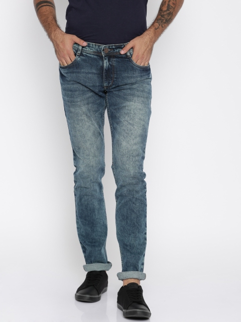 Parx Men Blue Slim Tapered Fit Stretchable Jeans