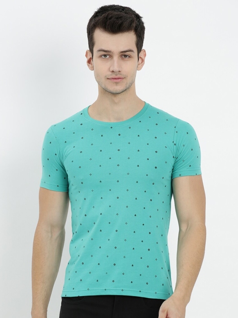 V2 Value & Variety Men Green Printed T-shirt