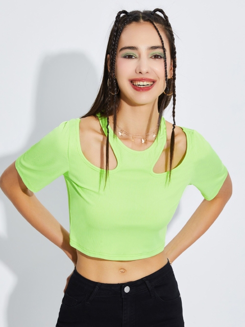 URBANIC Women Green T-shirt