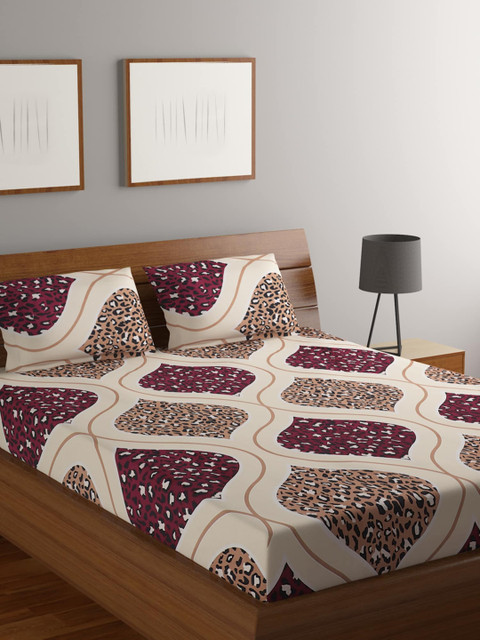 MODEFE Red & Black Geometric 180 TC Cotton Fitted Queen Bedsheet with 2 Pillow Covers
MODEFE Red & Black Geometric 180 TC Cotton Fitted Queen Bedsheet with 2 Pillow Covers