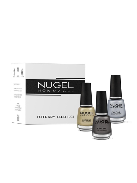 NUGEL Set Of 3 Shimmer Combo Nail Polish Chromium CS-C-02 Metal brown CS -C-05 Dark Gold CS-C-06 39ml, Multi
NUGEL Set Of 3 Shimmer Combo Nail Polish Chromium CS-C-02 Metal brown CS -C-05 Dark Gold CS-C-06 39ml, Multi