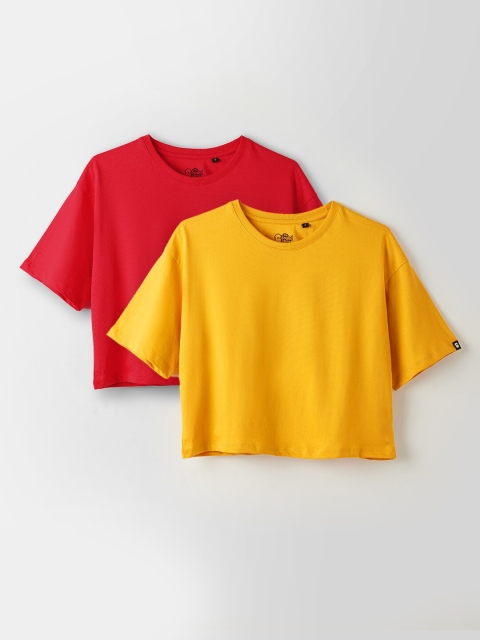 The Souled Store Women Multicoloured 2 Extended Sleeves Applique Loose T-shirt, Multi
The Souled Store Women Multicoloured 2 Extended Sleeves Applique Loose T-shirt, Multi