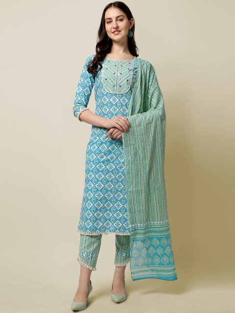 MIRCHI FASHION Women Blue Ethnic Motifs Printed Panelled Sequinned Kurti with Trousers & With Dupatta
MIRCHI FASHION Women Blue Ethnic Motifs Printed Panelled Sequinned Kurti with Trousers & With Dupatta
