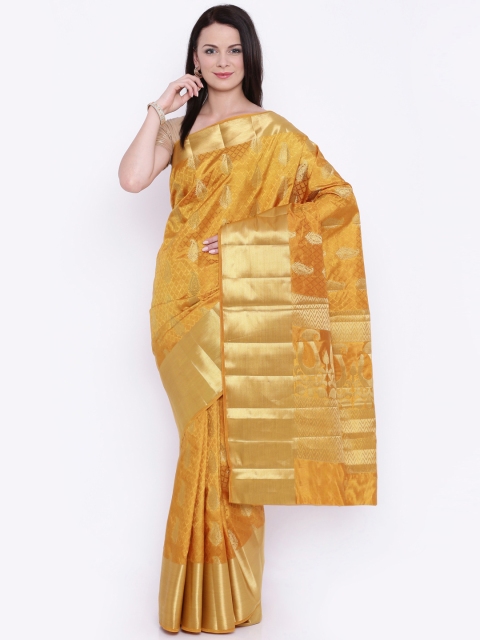 KUBERAN Yellow & Gold-Toned Saree
