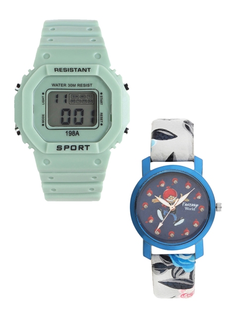 Fantasy World Kids Set Of 2 Green & Blue Watch Gift Set-FWGiftSet-198A-GR-013-CH-BL4-Green
Fantasy World Kids Set Of 2 Green & Blue Watch Gift Set-FWGiftSet-198A-GR-013-CH-BL4-Green