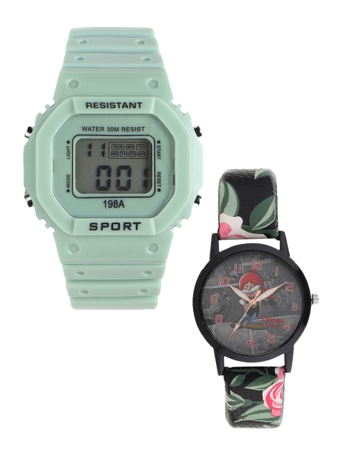 Fantasy World Kids Set of 2 Green & Black Watch Gift Set FWGiftSet-198A-GR-014-CH-BK2
Fantasy World Kids Set of 2 Green & Black Watch Gift Set FWGiftSet-198A-GR-014-CH-BK2