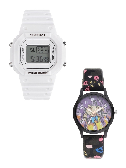 Fantasy World Kids Pack Of 2 White & Black Watch Gift Set FWGiftSet-198A-WH-014-CH-BK1
Fantasy World Kids Pack Of 2 White & Black Watch Gift Set FWGiftSet-198A-WH-014-CH-BK1