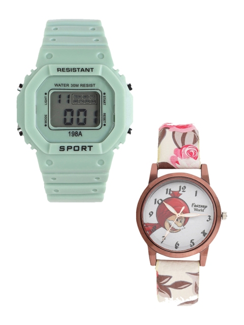 Fantasy World Kids Set of 2 Green & White Watch Gift Set FWGiftSet-198A-GR-018-CH-CP2
Fantasy World Kids Set of 2 Green & White Watch Gift Set FWGiftSet-198A-GR-018-CH-CP2