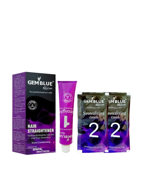 GEMBLUE BioCare Set Of 3 Hair Straightener Cream With Fixer Neutralizer 60 gm, Purple
GEMBLUE BioCare Set Of 3 Hair Straightener Cream With Fixer Neutralizer 60 gm, Purple