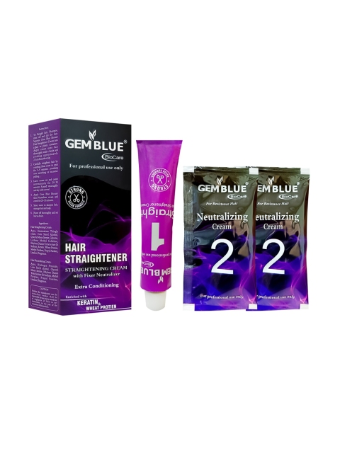 GEMBLUE BioCare Set Of 6 Hair Straightener Cream With Fixer Neutralizer 60 gm, Purple
GEMBLUE BioCare Set Of 6 Hair Straightener Cream With Fixer Neutralizer 60 gm, Purple
