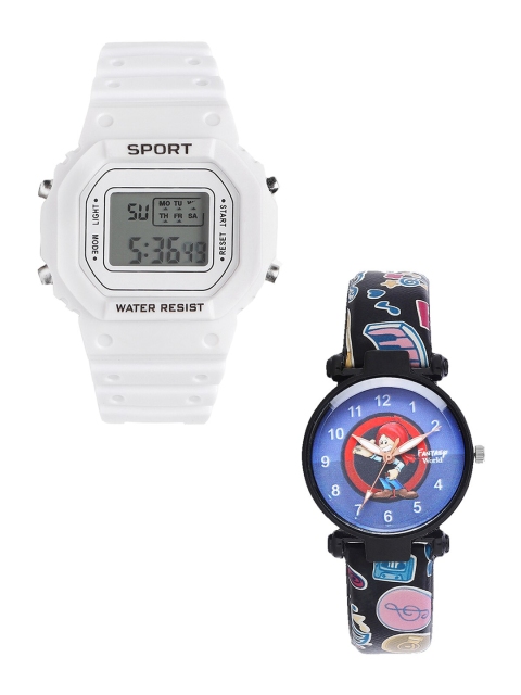 Fantasy World Kids Set Of 2 White & Black Watch Gift Set FWGiftSet-198A-WH-022-CH-BK7
Fantasy World Kids Set Of 2 White & Black Watch Gift Set FWGiftSet-198A-WH-022-CH-BK7